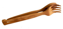 Load image into Gallery viewer, apple wood salad tongs