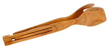 Load image into Gallery viewer, Peach Wood Salad Tongs